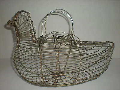 Vintage Wire Egg Basket Chicken Primitive • $25.92