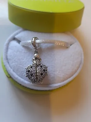Chamilia 925 Love Bug Iilac Cz Hidden Message Bracelet Charm In Box • £30
