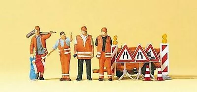 Preiser 10347 HO Scale People Working -- Street Repair Crew W/Accessories • $38.99