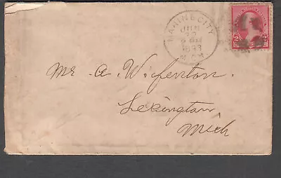 1893 Cover Marine City Michigan To Mr A W Fenton Lexington MI • $5