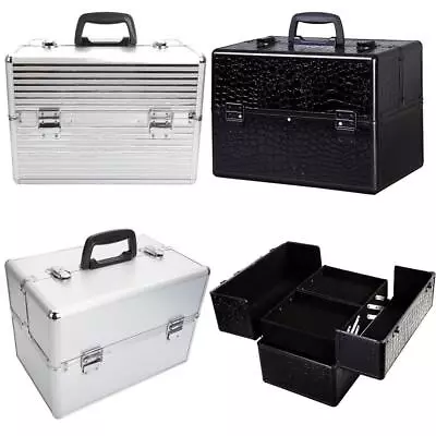 Pro Aluminum Makeup Train Case Jewelry Box Cosmetic Organizer 4 Style • $32.99