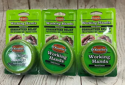 O'KEEFFE'S WORKING HANDS JARS - For Extremely Dry Cracked Hands 3x 96g • £16.95