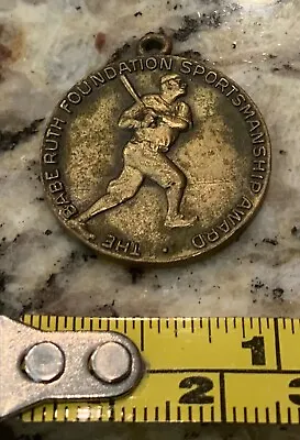 Vintage Babe Ruth Foundation Sportsmanship Award Bronze Medal Pennant NY Yankees • $9.95