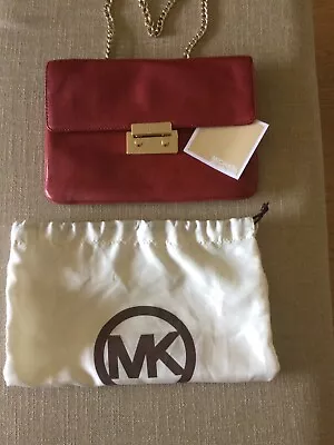 Michael Kors Stylish Leather  Handbag Small Dark Red Absolutley Pristine  • $25