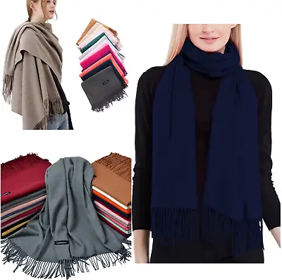 £11.99 • Buy Ladies Cashmere Scarf Cashmere Wool Shawl Soft Large Thick Warm Luxury Wrap 