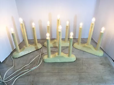 Lot Of 4 Matching Vintage 3 Light Candolier Christmas Candelabra • $43.95