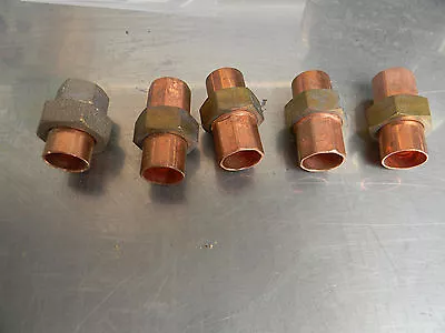 3/4  Union Copper Plumbing Fitting Bag Of 5 Pcs • $40