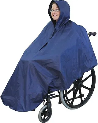 £19.90 • Buy Waterproof Wheelchair Poncho Cover Rain Mac Cape Mobility Uk Seller