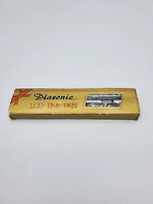 New Vintage 1980's Diasonic LCD Time Pen Watch W Box Brushed Silver • $24.99