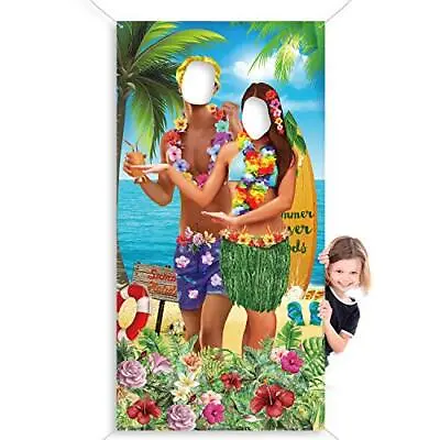 £17.80 • Buy Hawaiian Aloha Party Decorations - Luau Couple Photo Prop