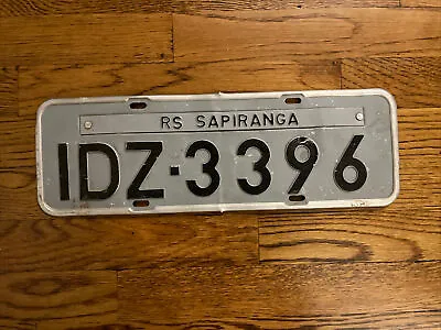 Brazil 🇧🇷 License Plate. Vintage ￼Brazilian RS Sapiranga Brasil # IDZ 3396 • $27.95