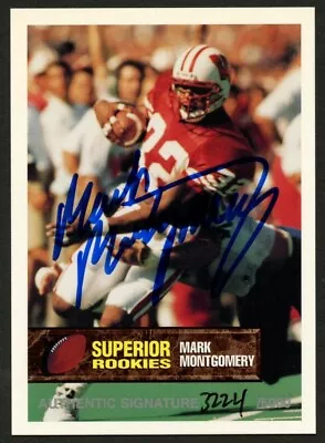 Mark Montgomery #54 WISCONSIN Signed Autograph Auto 1994 Superior Rookies Card ~ • $12.99