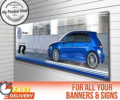 VW Golf R Banner For WORKSHOP Garage Sign Showroom • $36.63