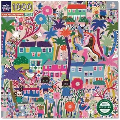 Cats Around Town Jigsaw Puzzle 1000 - EeBoo • $49.65