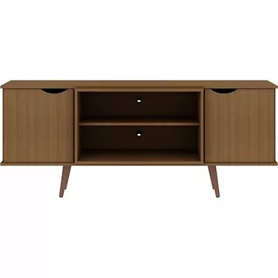 Manhattan Comfort Hampton 4 Shelves Wood TV Stand For TVs Up To 55  In Maple • $198.35