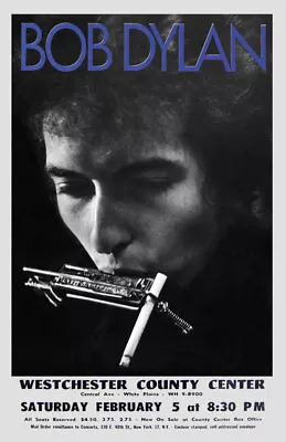 Bob Dylan Replica 1966 *westchester County Center* Concert Poster • $13.99