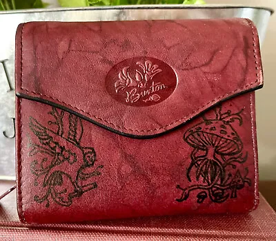 £9.89 • Buy Genuine Leather Buxton Wallet Hand Inked In Fairytale Theme(mushrooms And Owl)