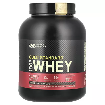 Gold Standard 100% Whey Double Rich Chocolate 5 Lbs (2.27 Kg) • $89.99