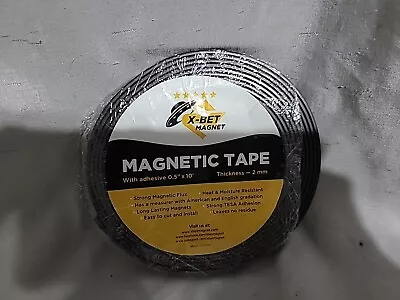 X-Bet Magnet Flexible Strong Self Adhesive Magnetic Strip Tape .5  X 10' 2MM • $8.99