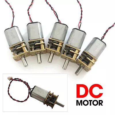 5PC Mini Micro N20 Full Metal Gear Motor DC 3V 5V 6V Slow Speed  Gearbox Reducer • $8.99