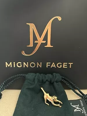 Mignon Faget 14k Gold Monkey Pendant ANIMAL CRACKERS COLLECTION RETIRED • $995