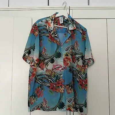 Collusion Men’s Hawaiian Style Shirt Short Sleeve Size M Oversized Holiday  • £12.99