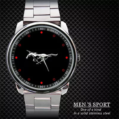 Ford Mustang Logo Men's Stainless Metal Watch • $18.90