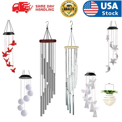$12.95 • Buy Solar Wind Chimes Lights LED Color Changing Hanging Lamp Garden Home Decor US