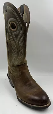 Ariat Sport Buckaroo Men's Boots Sz 10 EE Brown Leather Round Toe Boots 10014058 • $129.99