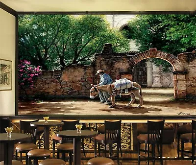 3D Fence Horse ZHUA10876 Wallpaper Wall Murals Removable Self-adhesive Amy • $192.65