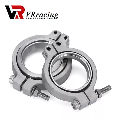 $26.36 • Buy Set Stainless Steel V Band Flange Clamp V-band Kit For MV-R 44mm Wastegate