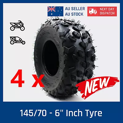 4 X 145/70- 6  Inch Tire/Tyre 70/110cc ATV Quad Bike Buggy Go Kart Mower Trailer • $128.66