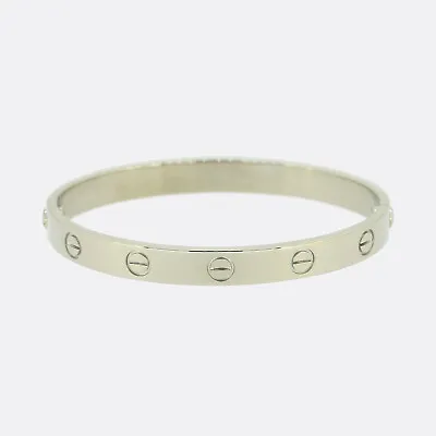 £4675 • Buy Cartier LOVE Bangle - Size 16 - 18ct White Gold Cartier LOVE Bangle