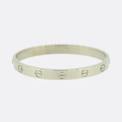 £4675 • Buy Cartier LOVE Bangle - Size 16 - 18ct White Gold Cartier LOVE Bangle