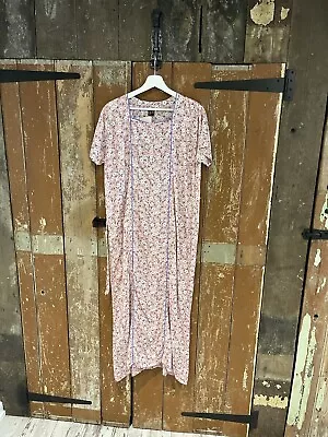 Jhalak Fashion Long Dress Pink Floral Pattern Short Sleeve • £16.99
