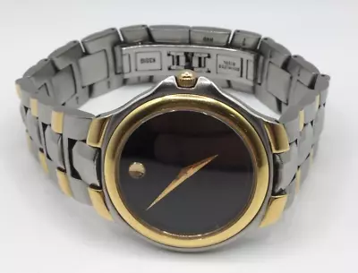 (MA1) Movado Museum Men's Watch 81-E4-9881 Gold Toned Black Dial Steel 36mm • $130