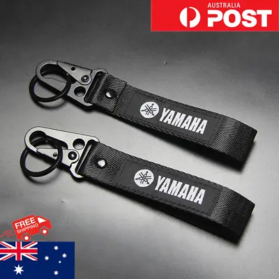 Yamaha Black MotoGP Keyring Motorcycle Bike Keychain Wrist Strap Car Gift AU • $11.66