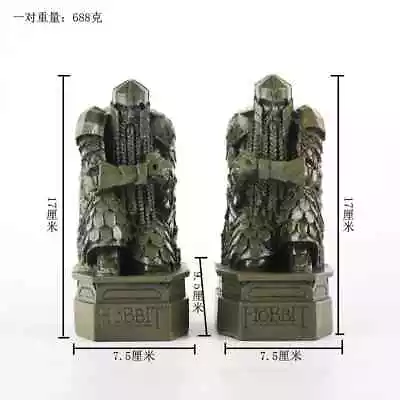 The Hobbit 2: The Desolation Of Smaug Lonely Mountain Dwarf Statue Bookends 2pcs • $33.24