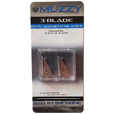 Muzzy Standard Replacement Broadhead Blades 125 Grain 6 Pack #33000 • $21.49