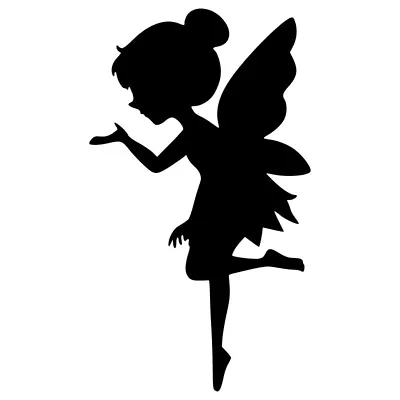 Fairy Silhouette 01 Vinyl Decal Sticker Art Wall Home Various Colours • £2.45