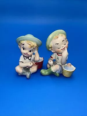 Vintage Ucagco Ceramics Japan Figurines Lot Of 2 As Pictured Mid Century Unique • $0.99