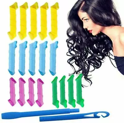 Magic Sponge Foam Cushion Hair Styling Rollers Curlers Twist Wave Styling Kit • $14.98