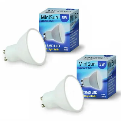 GU10 LED Bulbs Spot Light Lamps Warm Cool Day White Down Lights Lightbulbs • £2.39