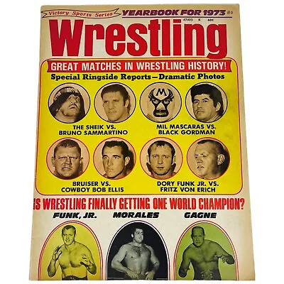 Vintage Wrestling Yearbook For 1973 Sammartino Sheik Mascaras Funk Von Erich • $29.99