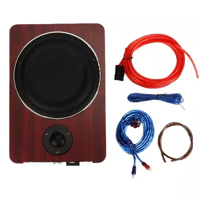 Car Slim Underseat Car Subwoofer Audio Sub Speaker Active Amplifier 8''600W Bass • £59.68