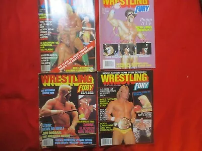 Vintage Lot Of Four Wrestling Fury Magazines • $8.99