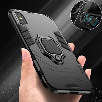 £3.99 • Buy Case For IPhone 12 13 14 Pro Max 11 X 8 7 Shockproof Rugged 360 Ring Stand Cover