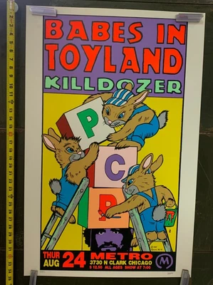 $120 • Buy Frank Kozik - 1995 - Babes In Toyland Concert Poster W/ Killdozer S&N Punk