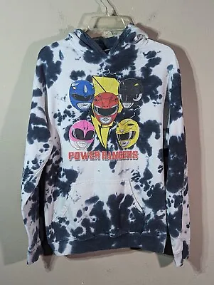 Y2K Mighty Morphin Power Rangers Tie Dye Hoodie Sweatshirt Unisex Med RIP Tommy  • $28