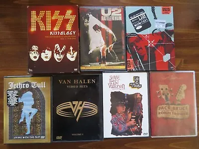 7 MUSIC DVD LOT; KISS KISSOLOGY VOL.2; VAN HALEN U2 Etc. ROCK. Music & Concerts • $84.99